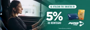 ¡5% de reintegro al utilizar tus Tarjetas Bi!