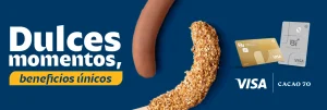 Banner dulces momentos beneficios unicos, visa cacao 70