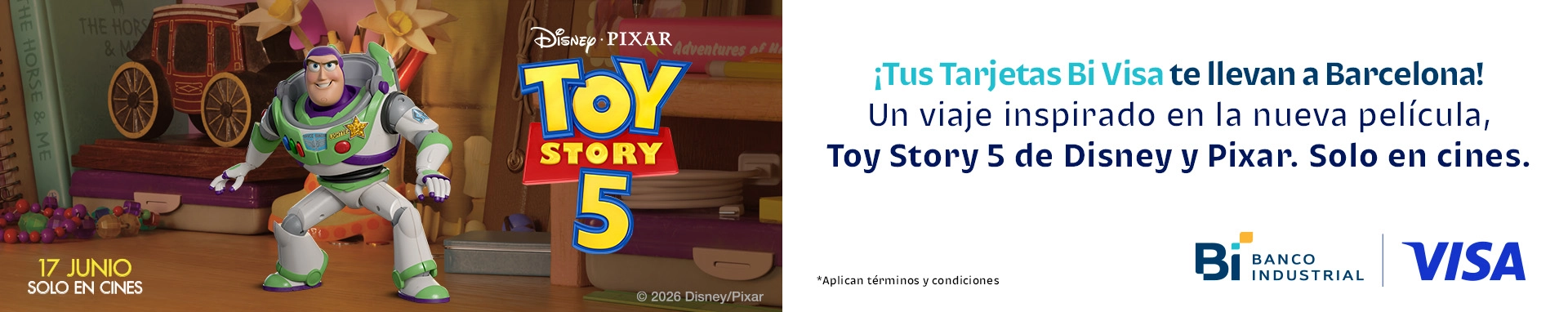 Toy Story 5 - Tarjetas Bi VISA
